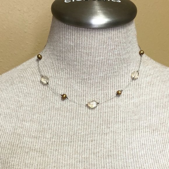 Simple Tan and Brown Silpada Necklace - Picture 2 of 3